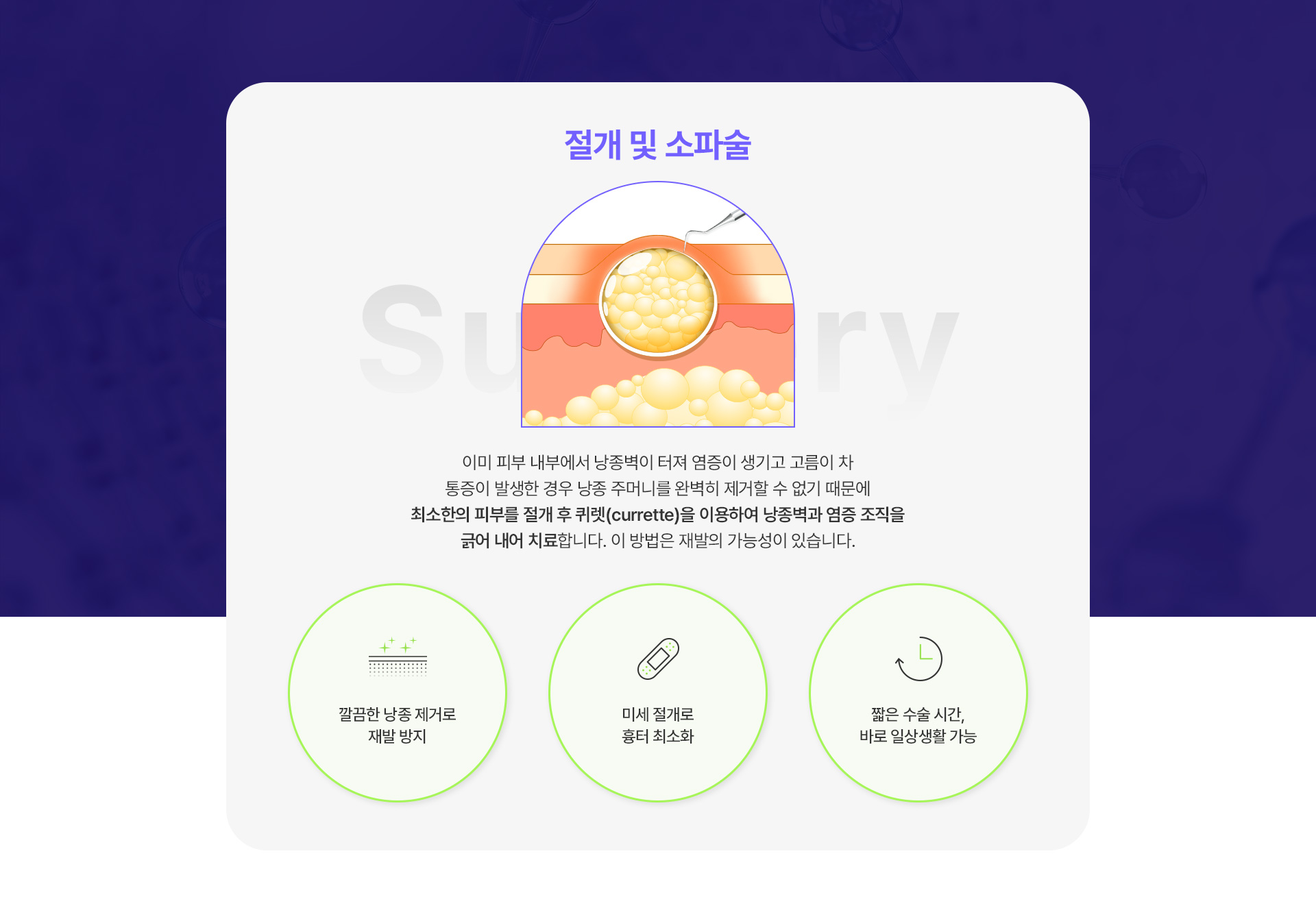 절개 및 소파술 1번내용