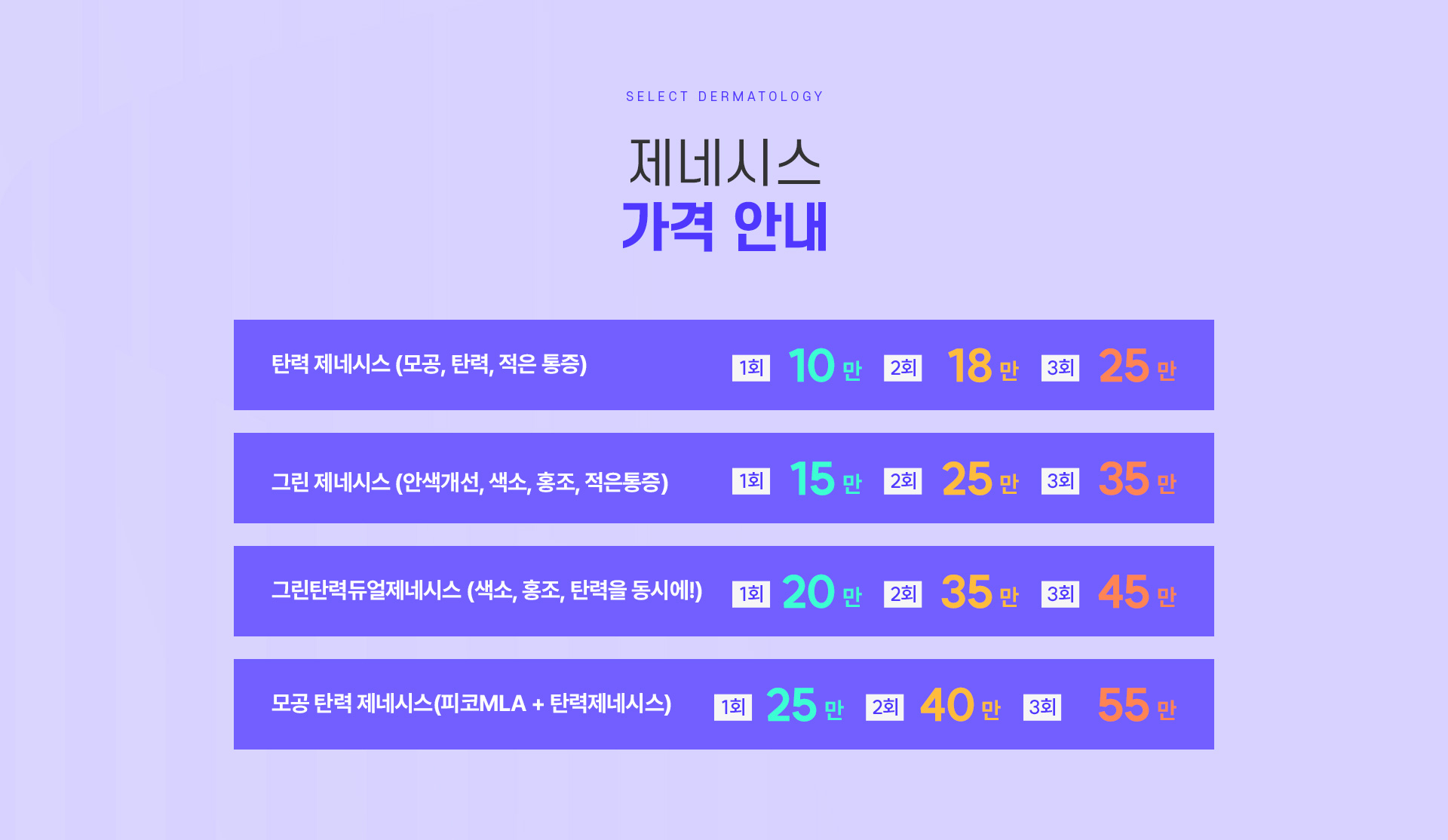 제네시스 가격안내
