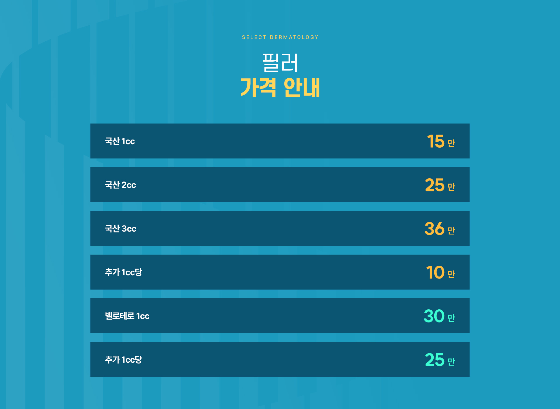 필러 가격안내
