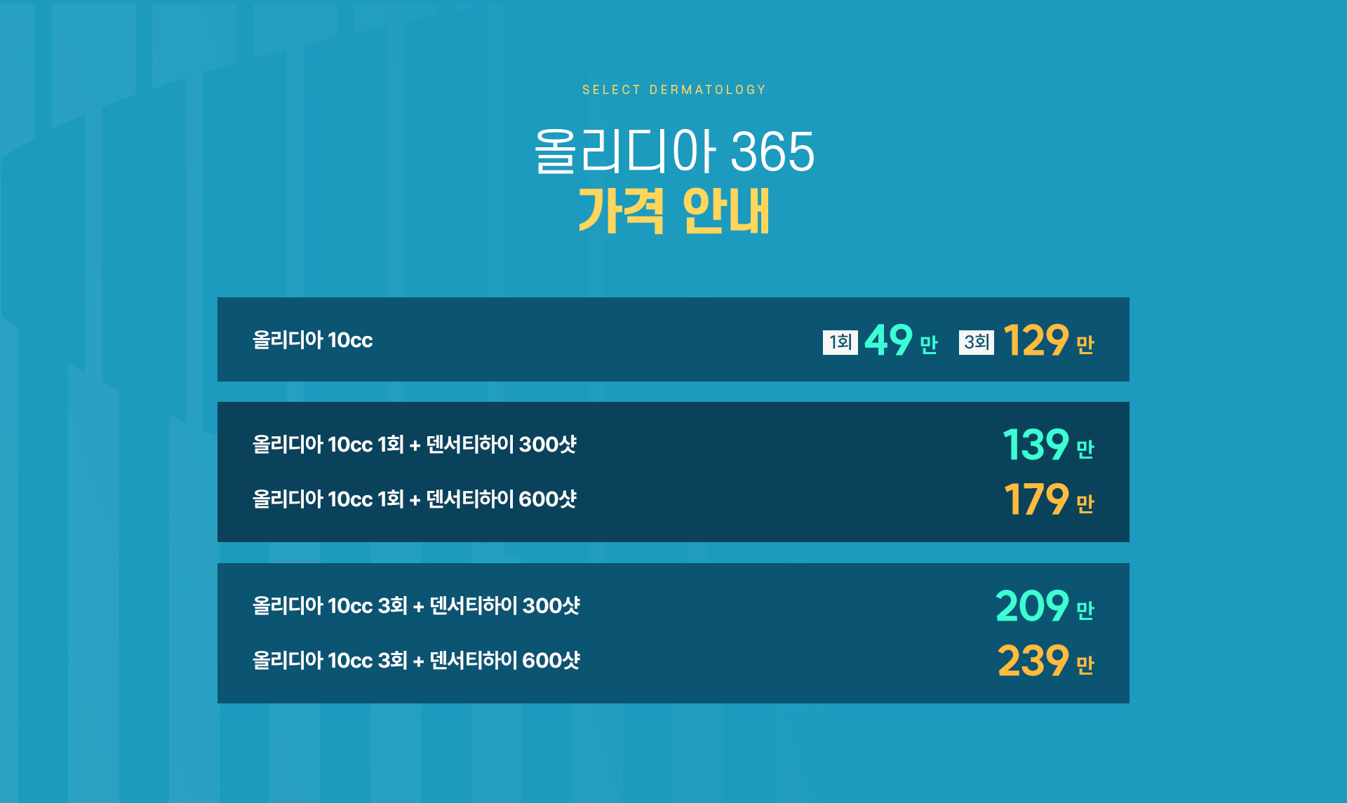 올리디아 가격안내