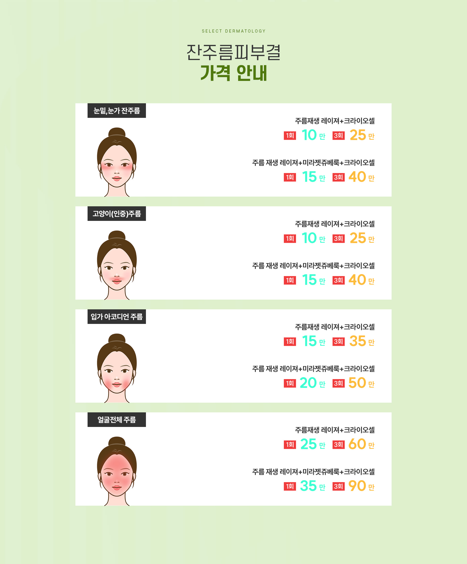 잔주름피부결 가격안내